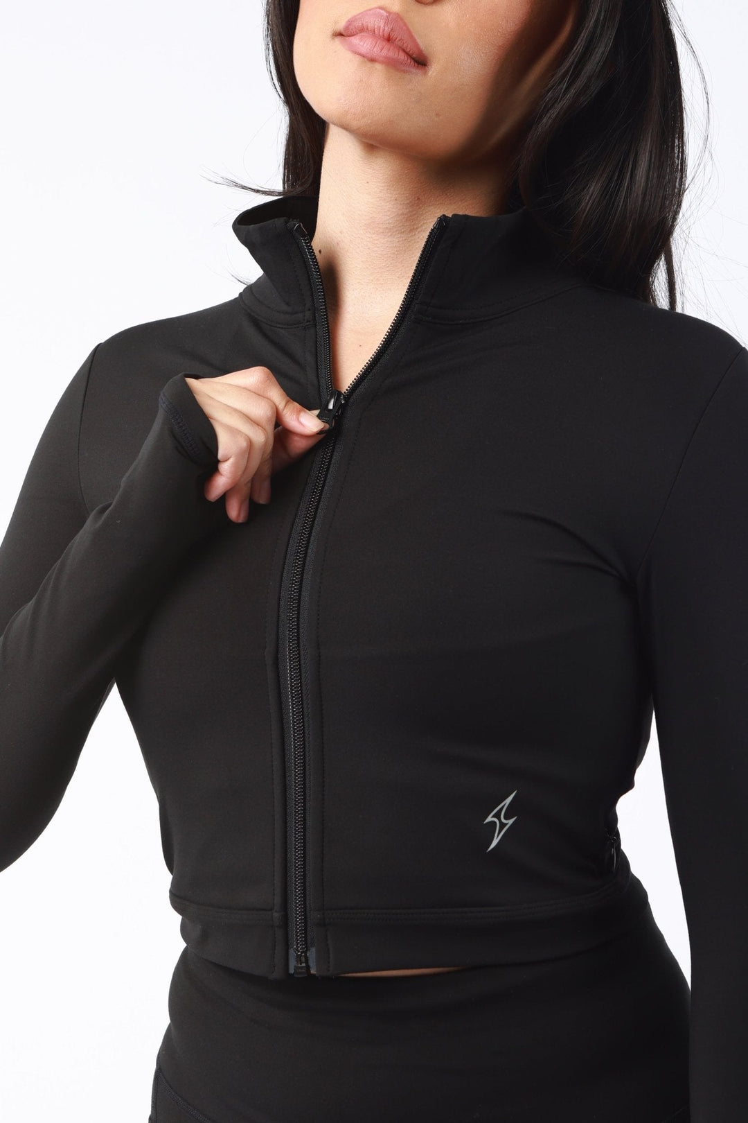 Athletic Women's Jacket With Pockets In Black - attivousa Free Shipping over $75 Womens Activewear Attivo