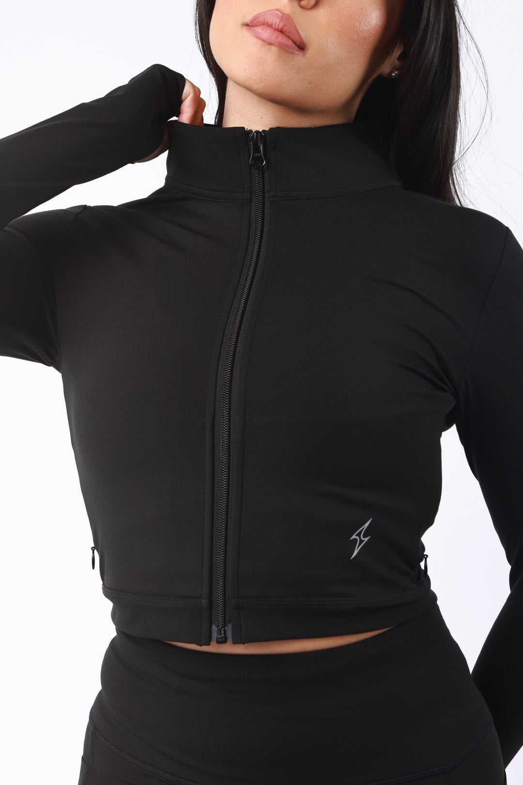Athletic Women's Jacket With Pockets In Black - attivousa Free Shipping over $75 Womens Activewear Attivo