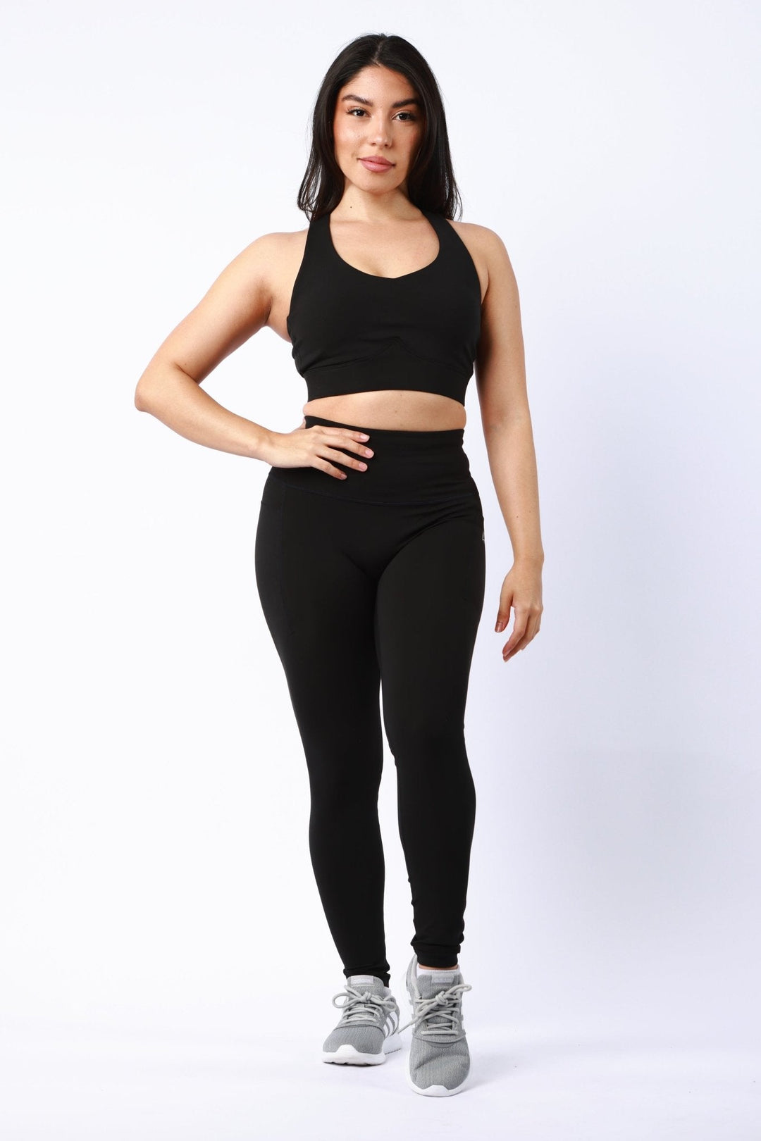 Athletic Women's Leggings With Pockets In Black - attivousa Free Shipping over $75 Womens Activewear Attivo