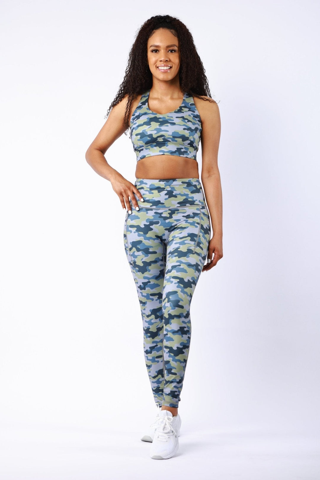 Athletic Women's Leggings With Pockets In Camo - attivousa Free Shipping over $75 Womens Activewear Attivo