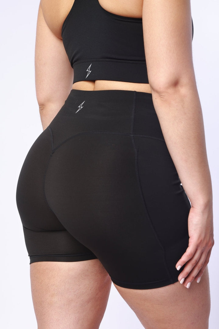 Athletic Women's Shorts With Pockets In Black - attivousa Free Shipping over $75 Womens Activewear Attivo