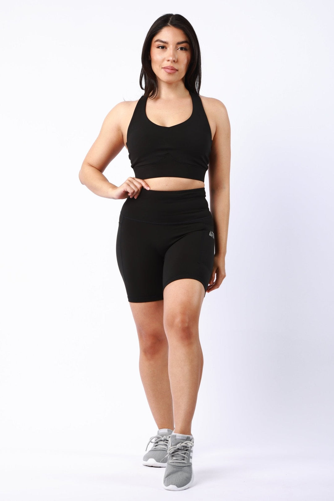 Athletic Women's Shorts With Pockets In Black - attivousa Free Shipping over $75 Womens Activewear Attivo
