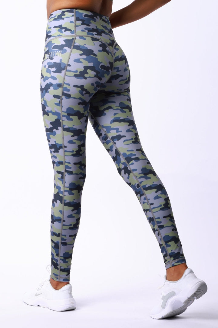 Athletic Women's Leggings No Pockets In Camo - attivousa Free Shipping over $75 Womens Activewear Attivo