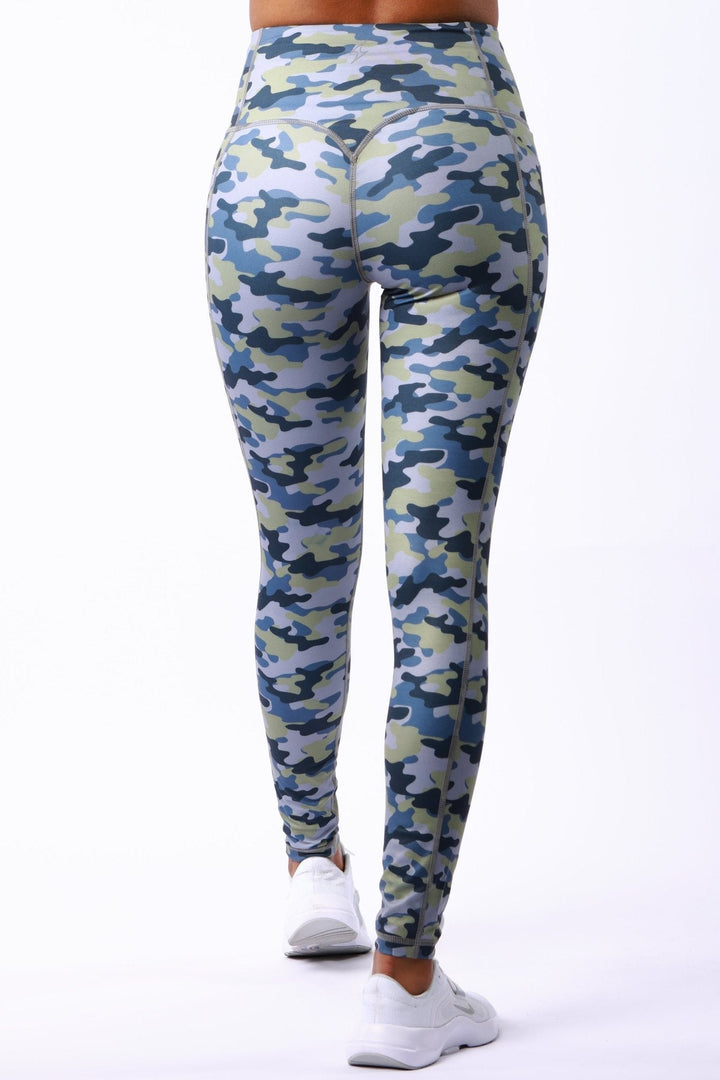 Athletic Women's Leggings With Pockets In Camo - attivousa Free Shipping over $75 Womens Activewear Attivo