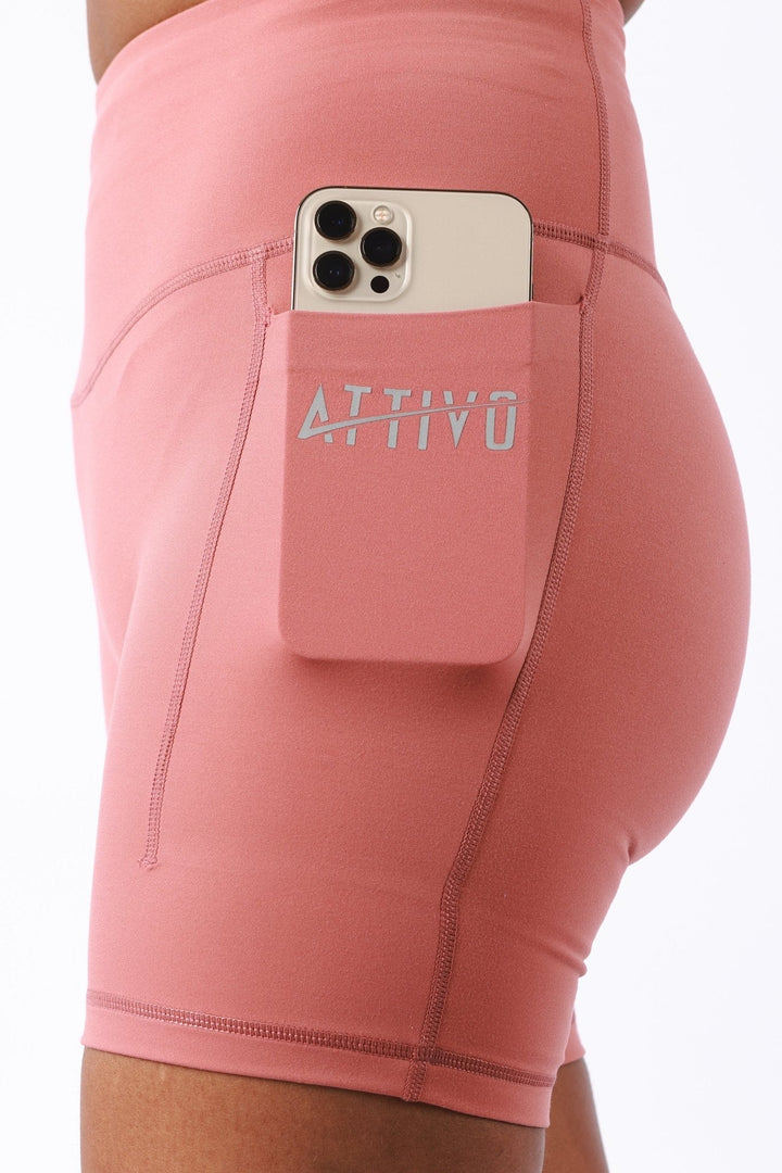 Athletic Women's Shorts With Pockets In Withered Rose - attivousa Free Shipping over $75 Womens Activewear Attivo